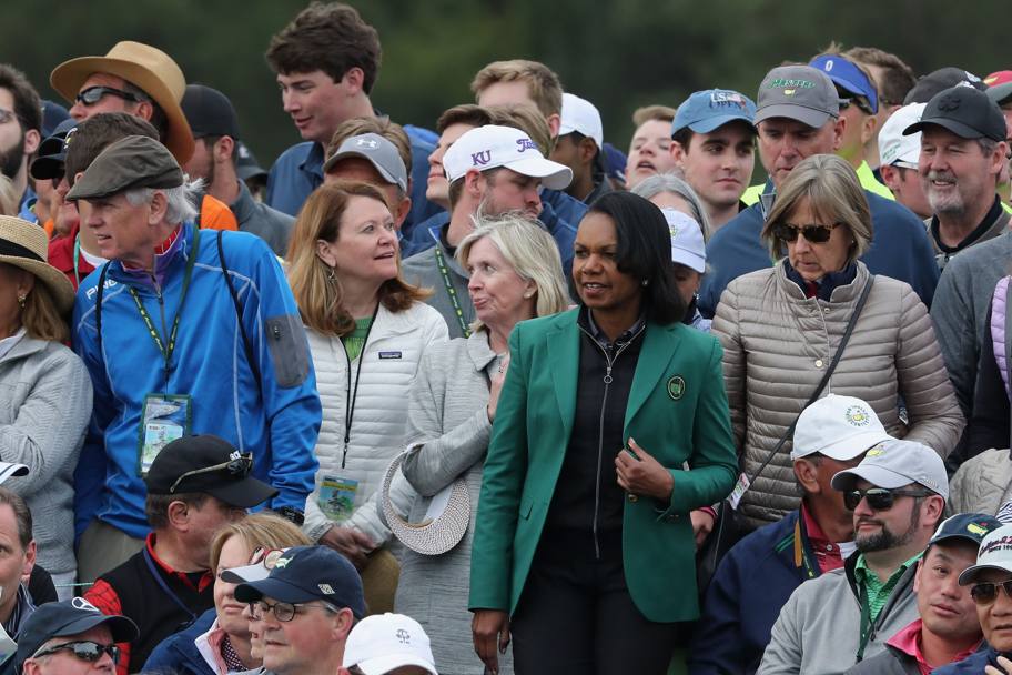 L’ex Segretario di Stato Condoleezza Rice fra il pubblico del Masters.Afp